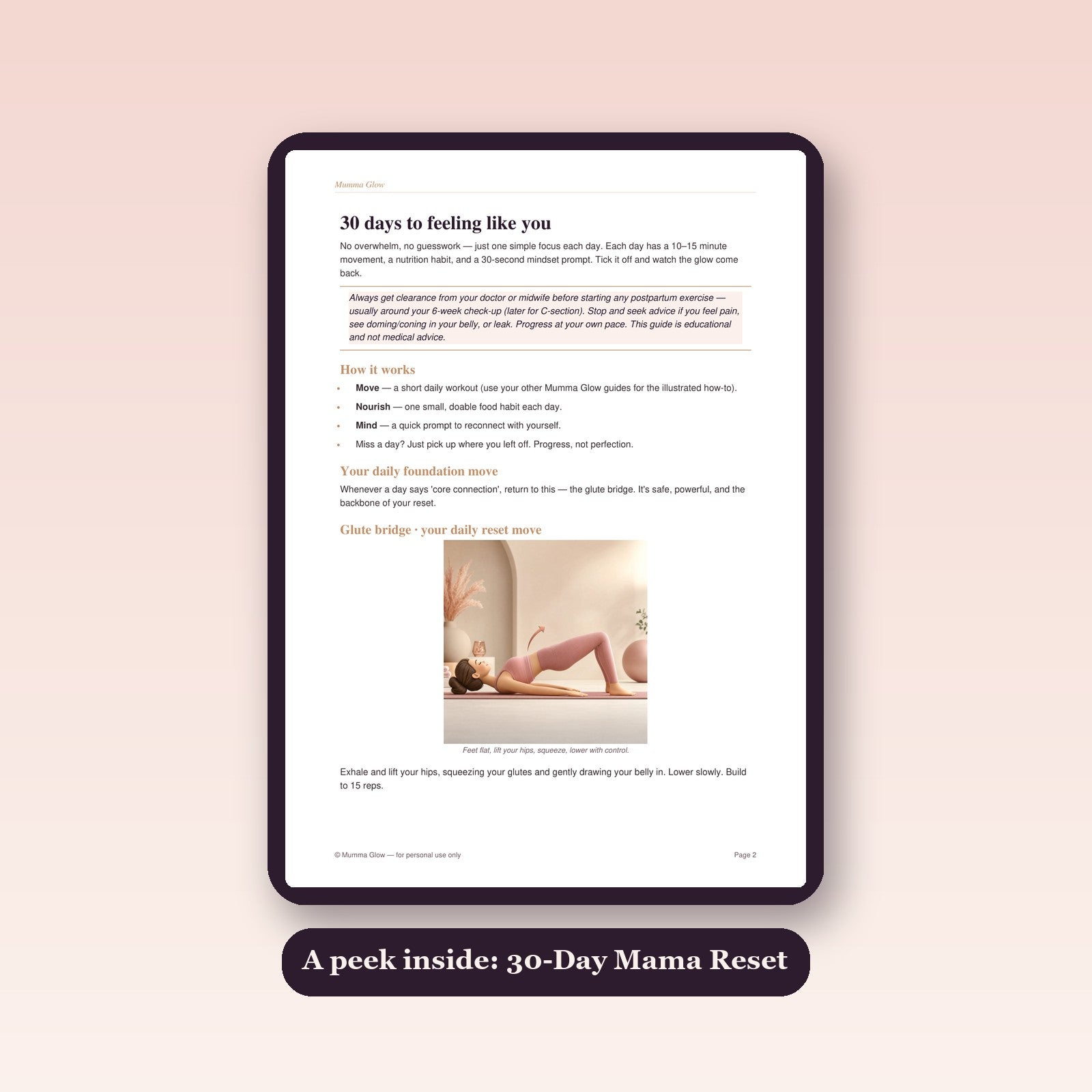 Peek inside the 30-Day Mama Reset